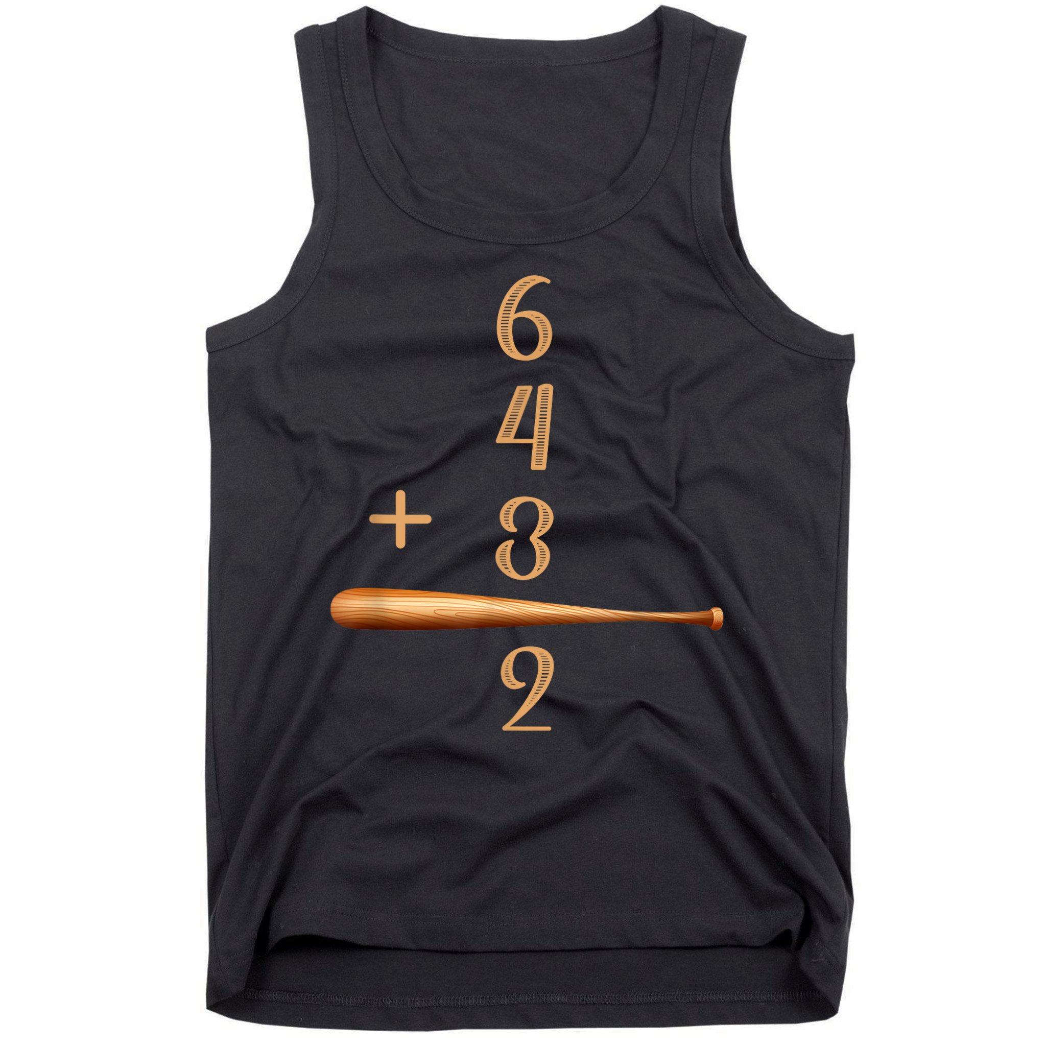 6+4+3=2 Double Play Baseball Player Baseball Saying Tank Top