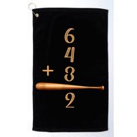 6+4+3=2 Double Play Baseball Player Baseball Saying Golf Towel