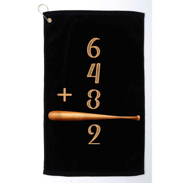 6+4+3=2 Double Play Baseball Player Baseball Saying Golf Towel