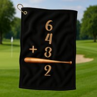 6+4+3=2 Double Play Baseball Player Baseball Saying Golf Towel