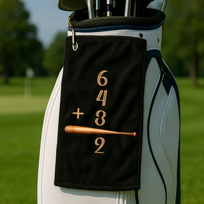 6+4+3=2 Double Play Baseball Player Baseball Saying Golf Towel