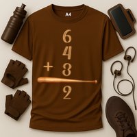 6+4+3=2 Double Play Baseball Player Baseball Saying Cooling Performance Crew T-Shirt