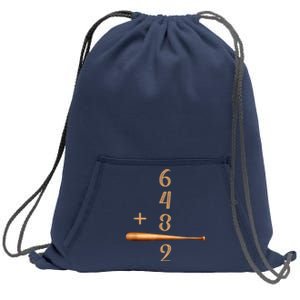 6+4+3=2 Double Play Baseball Player Baseball Saying Sweatshirt Cinch Pack Bag