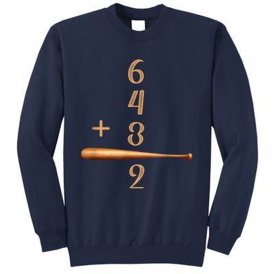 6+4+3=2 Double Play Baseball Player Baseball Saying Tall Sweatshirt