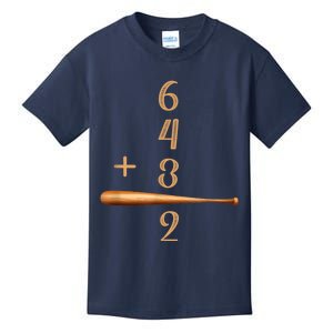 6+4+3=2 Double Play Baseball Player Baseball Saying Kids T-Shirt