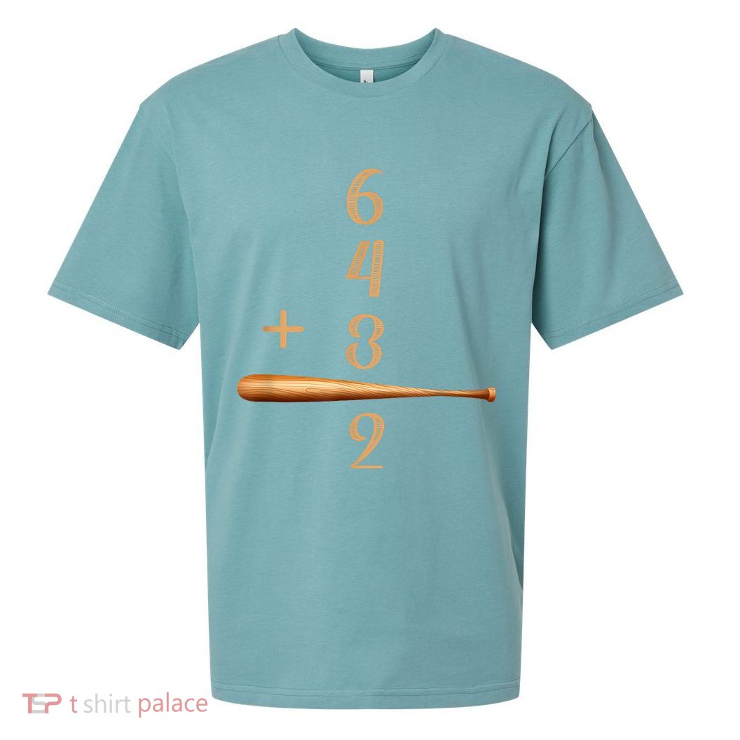 6+4+3=2 Double Play Baseball Player Baseball Saying Sueded Cloud Jersey T-Shirt