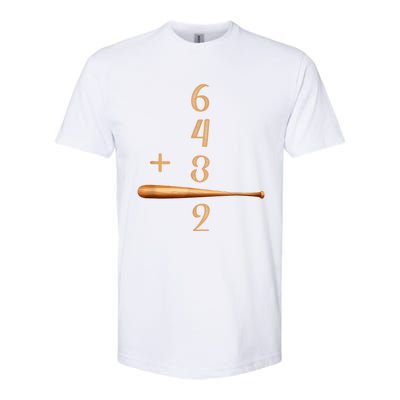 6+4+3=2 Double Play Baseball Player Baseball Saying Softstyle® CVC T-Shirt