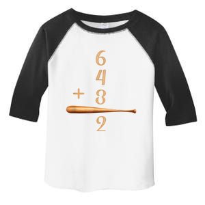 6+4+3=2 Double Play Baseball Player Baseball Saying Toddler Fine Jersey T-Shirt