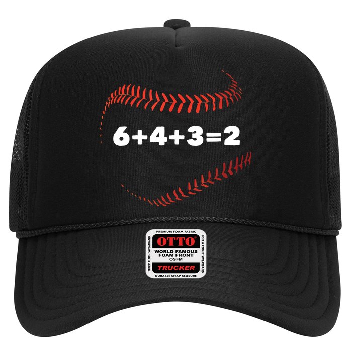 6+4+3=2 Double Play Baseball Player Gift Baseball Saying Hat