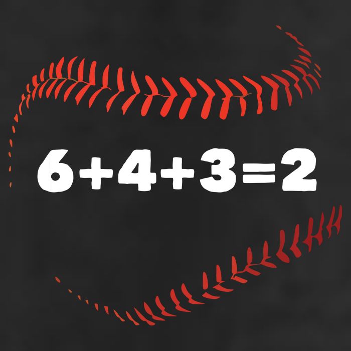 6+4+3=2 Double Play Baseball Player Gift Baseball Saying Hat