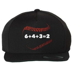 6+4+3=2 Double Play Baseball Player Gift Baseball Saying Wool Snapback Cap