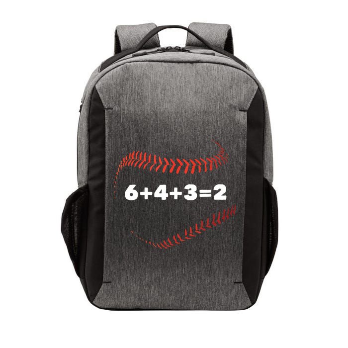 6+4+3=2 Double Play Baseball Player Gift Baseball Saying Vector Backpack