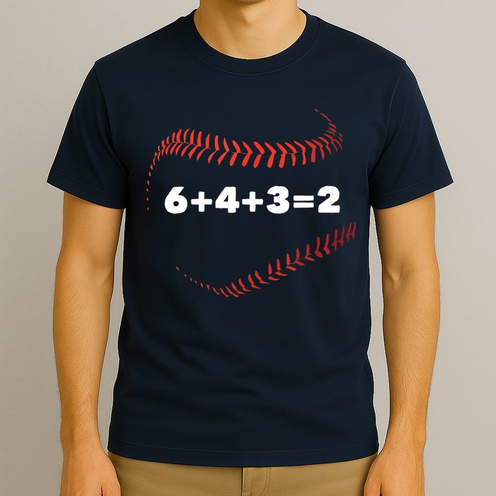 6+4+3=2 Double Play Baseball Player Gift Baseball Saying T-Shirt