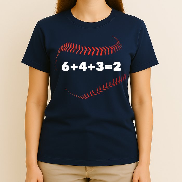 6+4+3=2 Double Play Baseball Player Gift Baseball Saying T-Shirt