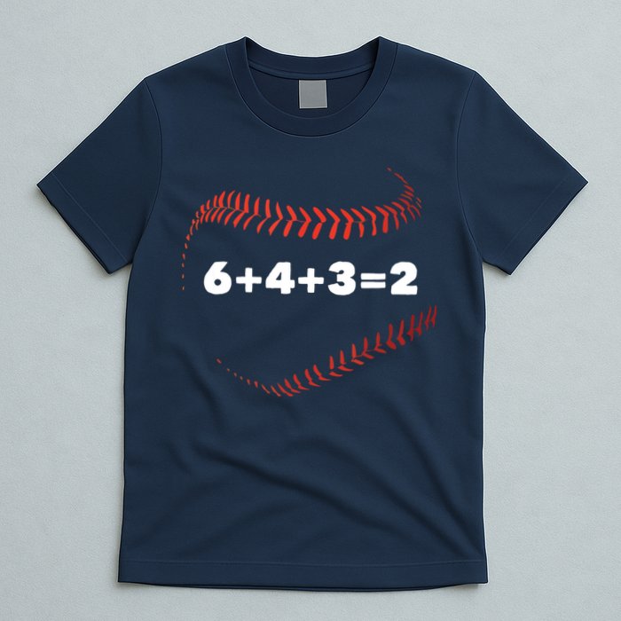 6+4+3=2 Double Play Baseball Player Gift Baseball Saying T-Shirt