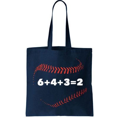 6+4+3=2 Double Play Baseball Player Gift Baseball Saying Bag