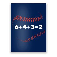 6+4+3=2 Double Play Baseball Player Gift Baseball Saying Poster