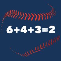 6+4+3=2 Double Play Baseball Player Gift Baseball Saying 25L Jumbo Tote