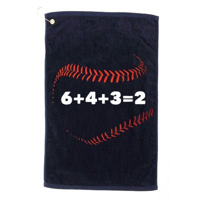 6+4+3=2 Double Play Baseball Player Gift Baseball Saying Golf Towel