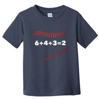 6+4+3=2 Double Play Baseball Player Gift Baseball Saying Toddler T-Shirt