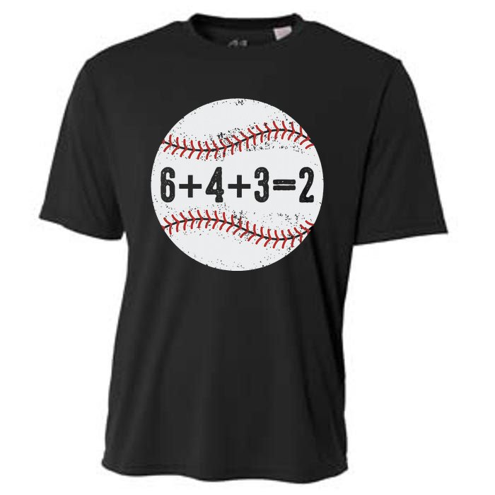 6+4+3=2 Double Play Baseball Gift for teacher day Cooling Performance Crew T-Shirt