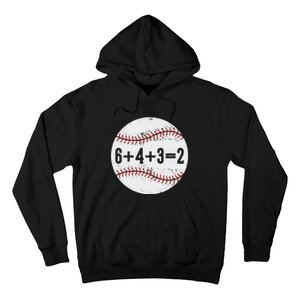 6+4+3=2 Double Play Baseball Gift for teacher day Hoodie