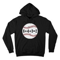 6+4+3=2 Double Play Baseball Gift for teacher day Hoodie