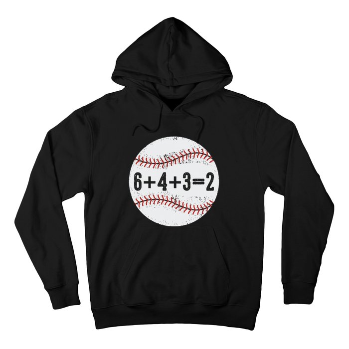 6+4+3=2 Double Play Baseball Gift for teacher day Hoodie