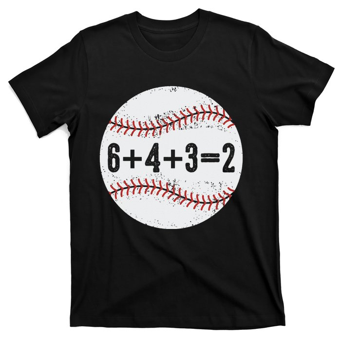 6+4+3=2 Double Play Baseball Gift for teacher day T-Shirt