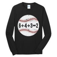 6+4+3=2 Double Play Baseball Gift for teacher day Tall Long Sleeve T-Shirt