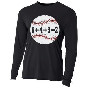 6+4+3=2 Double Play Baseball Gift for teacher day Cooling Performance Long Sleeve Crew