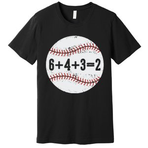 6+4+3=2 Double Play Baseball Gift for teacher day Premium T-Shirt