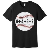 6+4+3=2 Double Play Baseball Gift for teacher day Premium T-Shirt