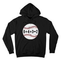 6+4+3=2 Double Play Baseball Gift for teacher day Tall Hoodie