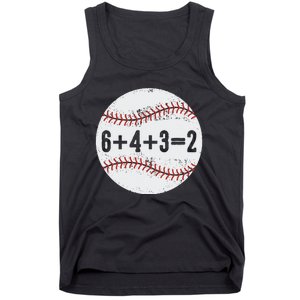 6+4+3=2 Double Play Baseball Gift for teacher day Tank Top