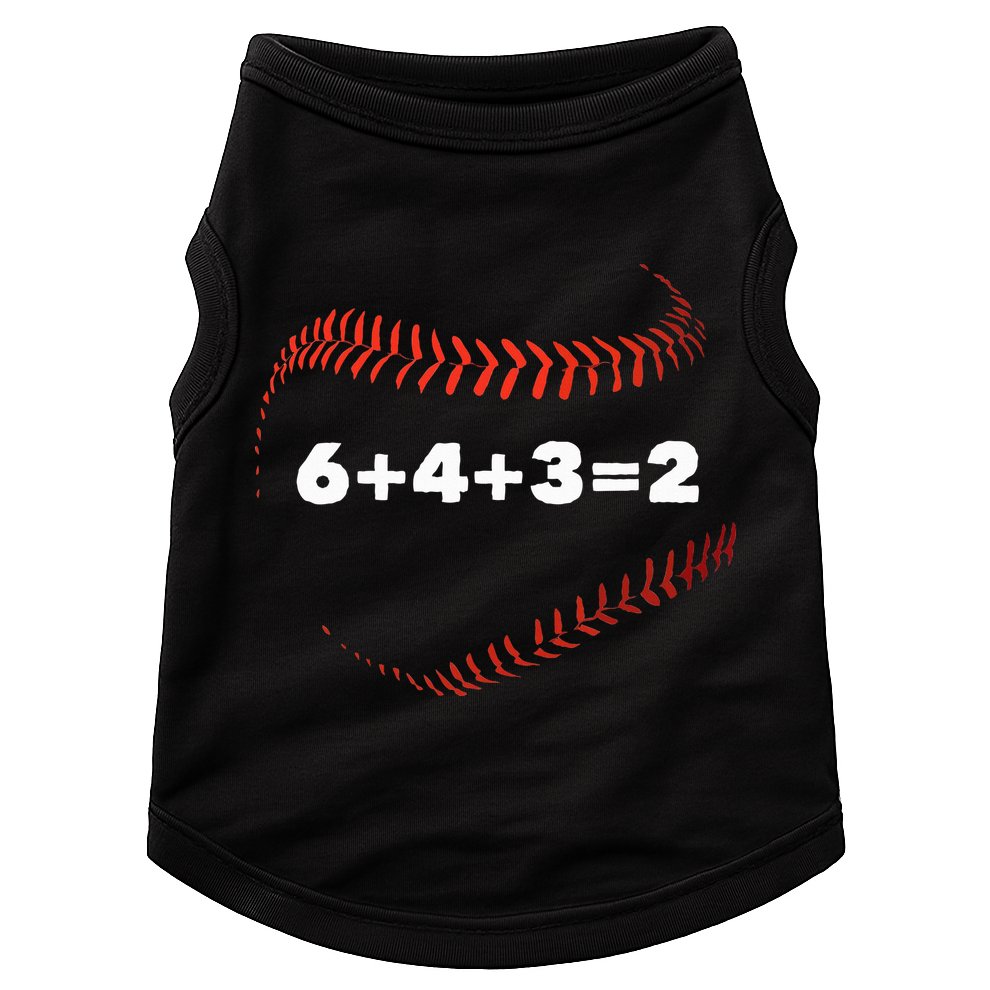 6+4+3=2 Double Play Baseball Player Gift Baseball Saying Doggie Tank