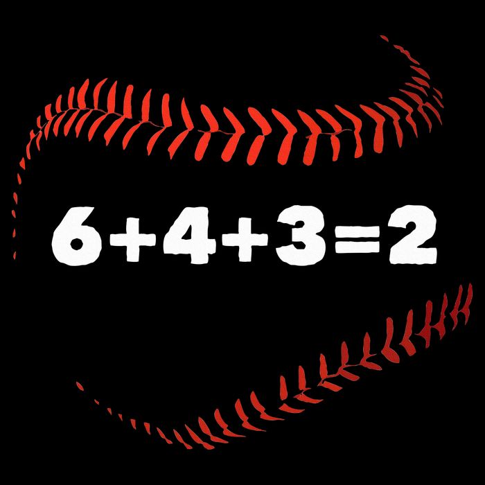 6+4+3=2 Double Play Baseball Player Gift Baseball Saying T-Shirt