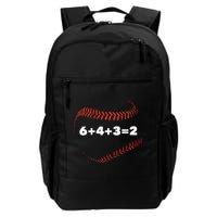 6+4+3=2 Double Play Baseball Player Gift Baseball Saying Backpack