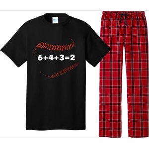 6+4+3=2 Double Play Baseball Player Gift Baseball Saying Pajama Set