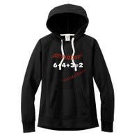 6+4+3=2 Double Play Baseball Player Gift Baseball Saying Women's Fleece Hoodie