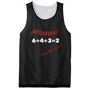 6+4+3=2 Double Play Baseball Player Gift Baseball Saying Mesh Reversible Basketball Jersey Tank