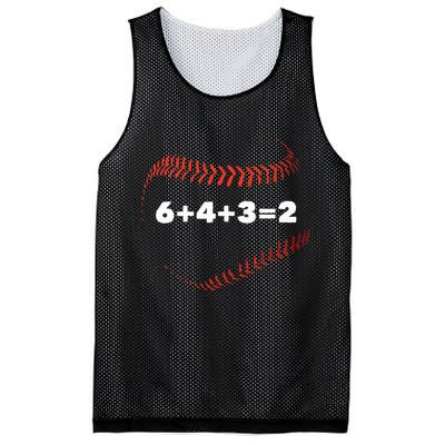 6+4+3=2 Double Play Baseball Player Gift Baseball Saying Mesh Reversible Basketball Jersey Tank