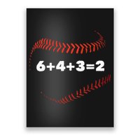 6+4+3=2 Double Play Baseball Player Gift Baseball Saying Poster