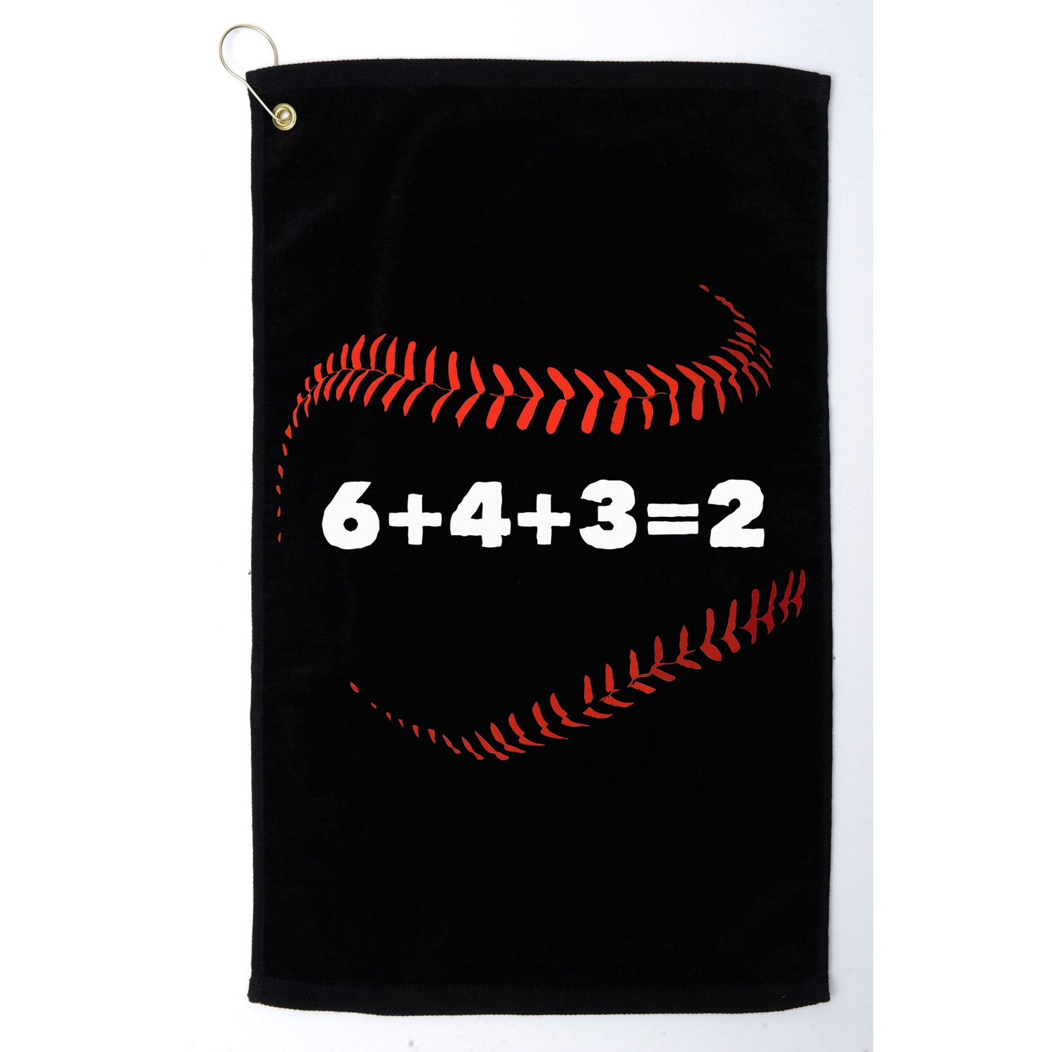 6+4+3=2 Double Play Baseball Player Gift Baseball Saying Golf Towel
