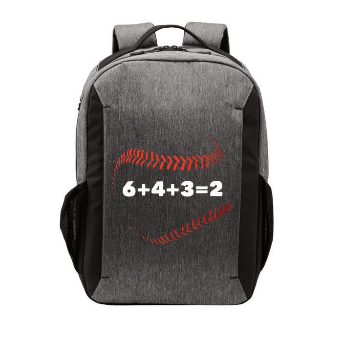 6+4+3=2 Double Play Baseball Player Gift Baseball Saying Vector Backpack