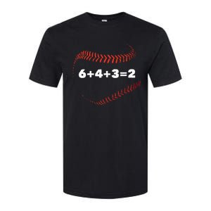 6+4+3=2 Double Play Baseball Player Gift Baseball Saying Softstyle CVC T-Shirt