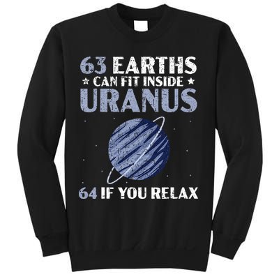63 Earths Can Fit Inside Uranus 64 If You Relax Astronomy Sweatshirt