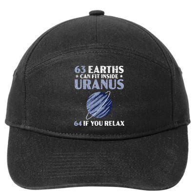63 Earths Can Fit Inside Uranus 64 If You Relax Astronomy 7-Panel Snapback Hat