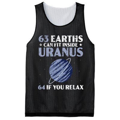 63 Earths Can Fit Inside Uranus 64 If You Relax Astronomy Mesh Reversible Basketball Jersey Tank