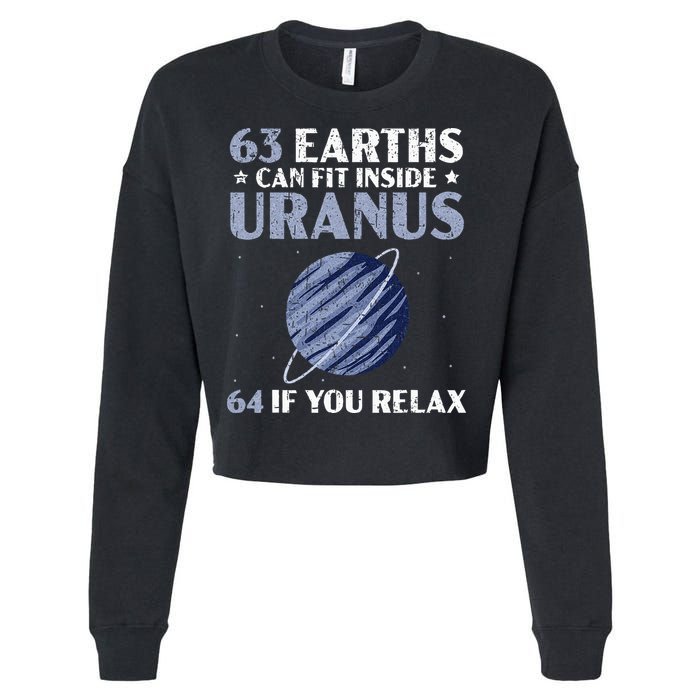63 Earths Can Fit Inside Uranus 64 If You Relax Astronomy Cropped Pullover Crew